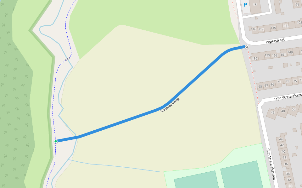 Rietbroekweg walking route map in Schelle