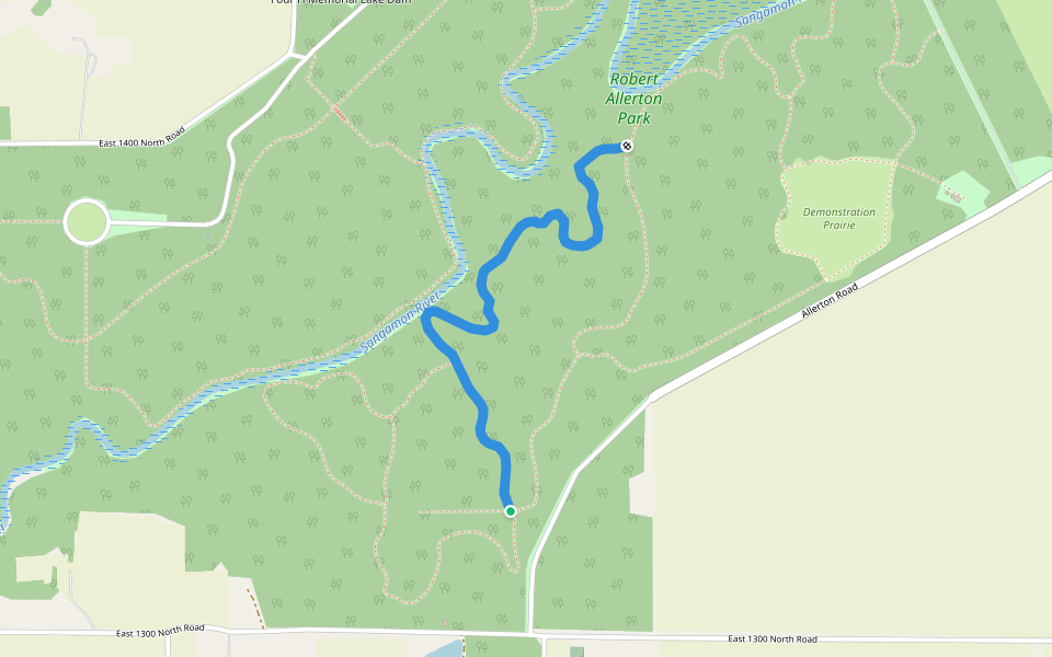 draft blue loop walking route map in Monticello