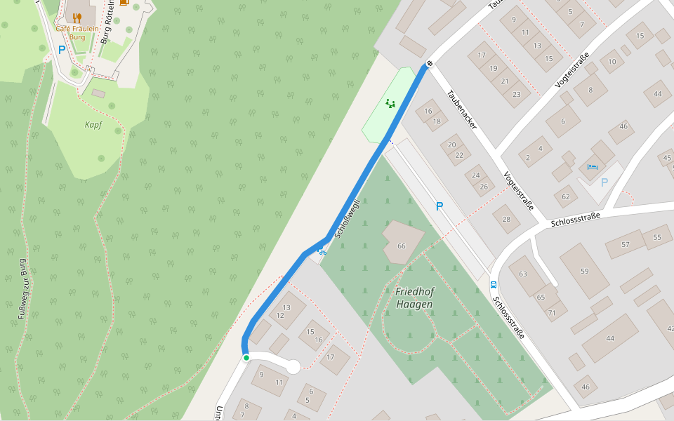 Schloßwegli walking route map in Lörrach