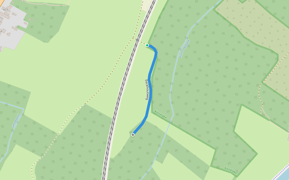 Eeckhoutweg walking route map in Geraardsbergen