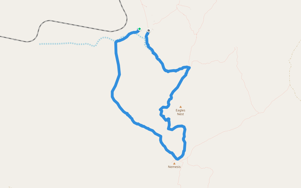 Eagle Trail walking route map in Hobas