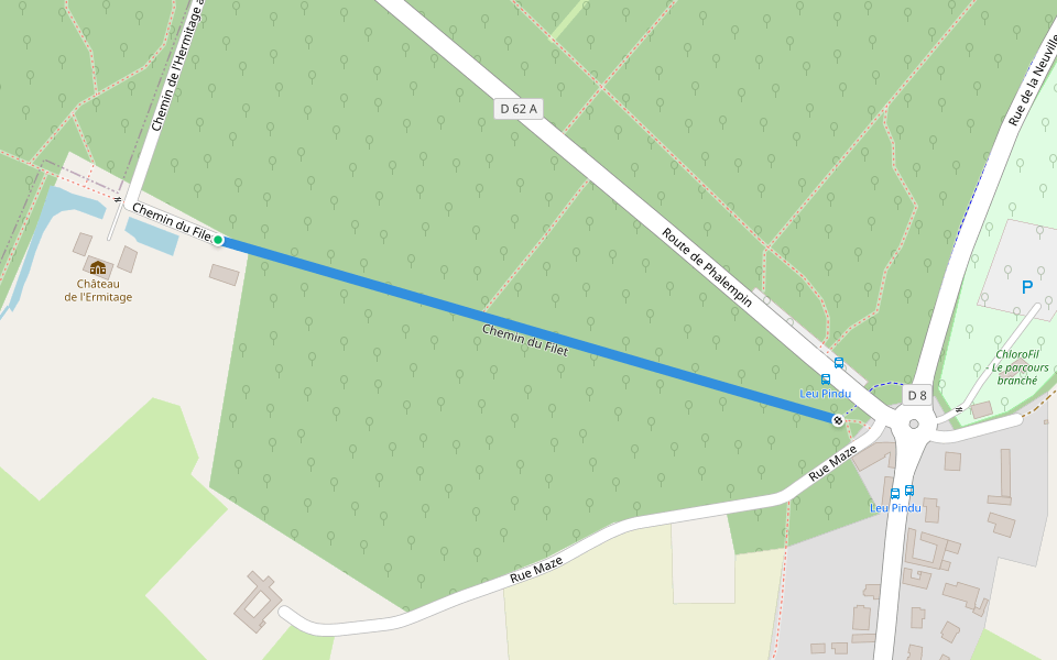 Chemin du Filet walking route map in La Neuville