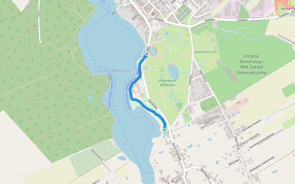 Promenada imienia Wisławy Szymborskiej walking route map in Kórnik