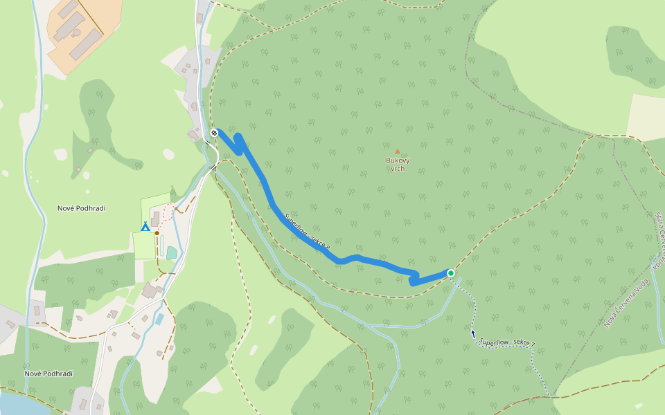 Superflow - sekce 8 walking route map in Černá Voda