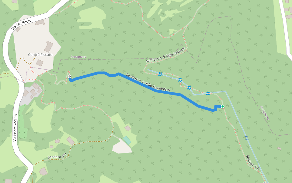 Sentiero n. 6 dello Scandolaro walking route map in Lumignano