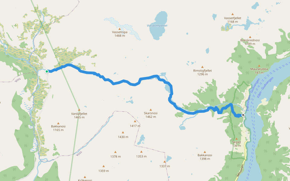 Rimstigen walking route map in Jordalen