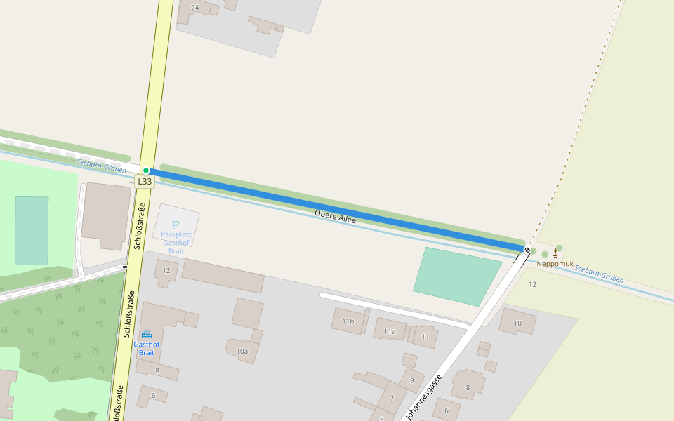 Obere Allee walking route map in Stetten