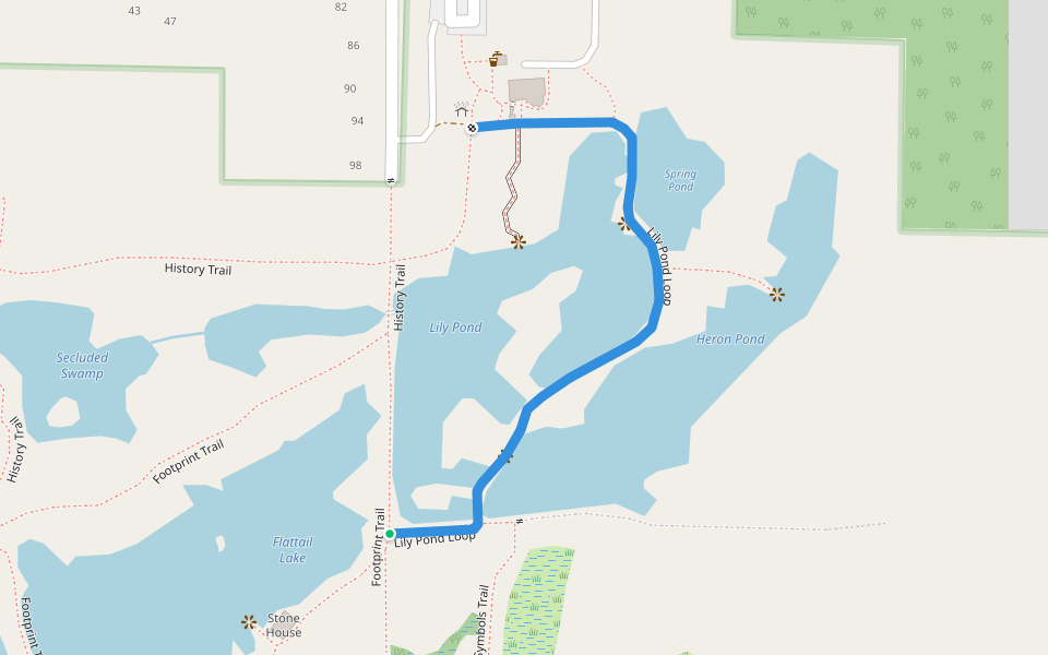 Lily Pond Loop walking route map in Depew