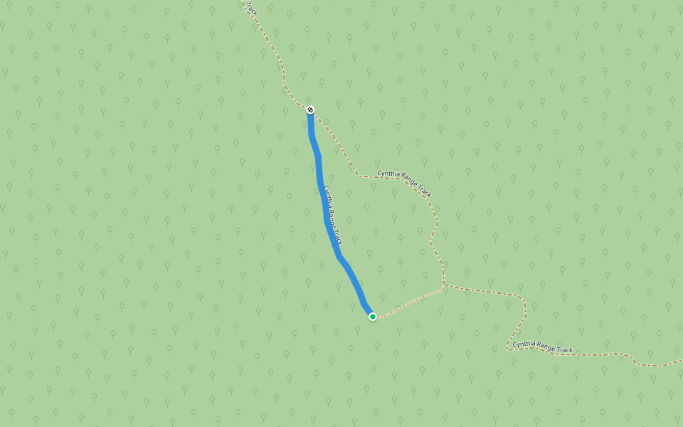 Cynthia Range Track walking route map in Wongungarra