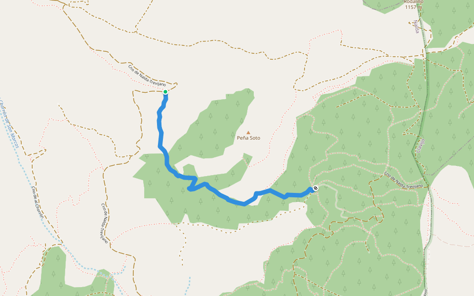 Senda del Monolito walking route map in Nalda