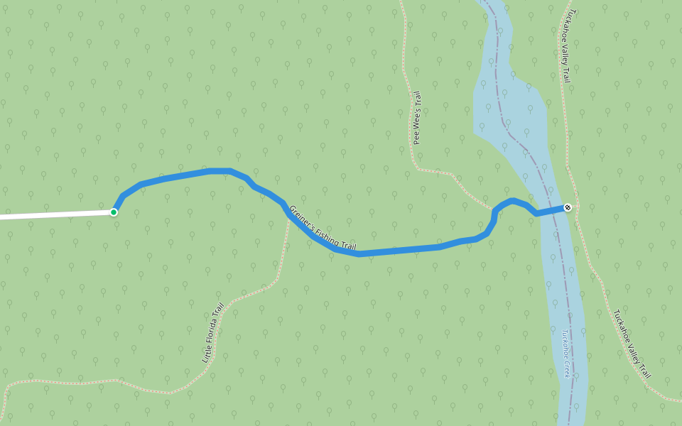 Greiner's Fishing Trail walking route map in Queen Anne
