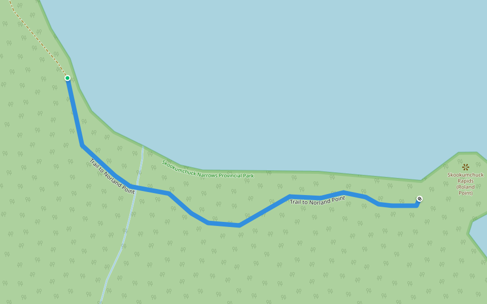 Trail to Norland Point walking route map in Egmont