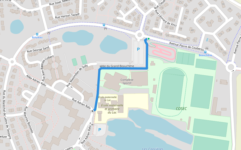 Allée du Grand-Beauchêne walking route map in Saint-Berthevin