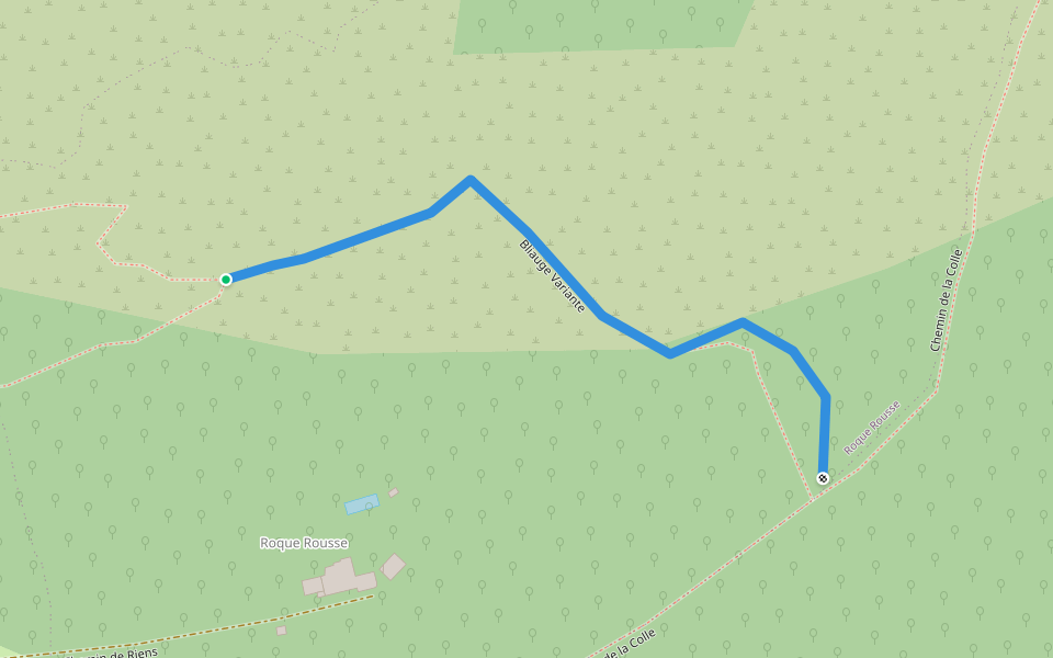 Bliauge Variante walking route map in Mons