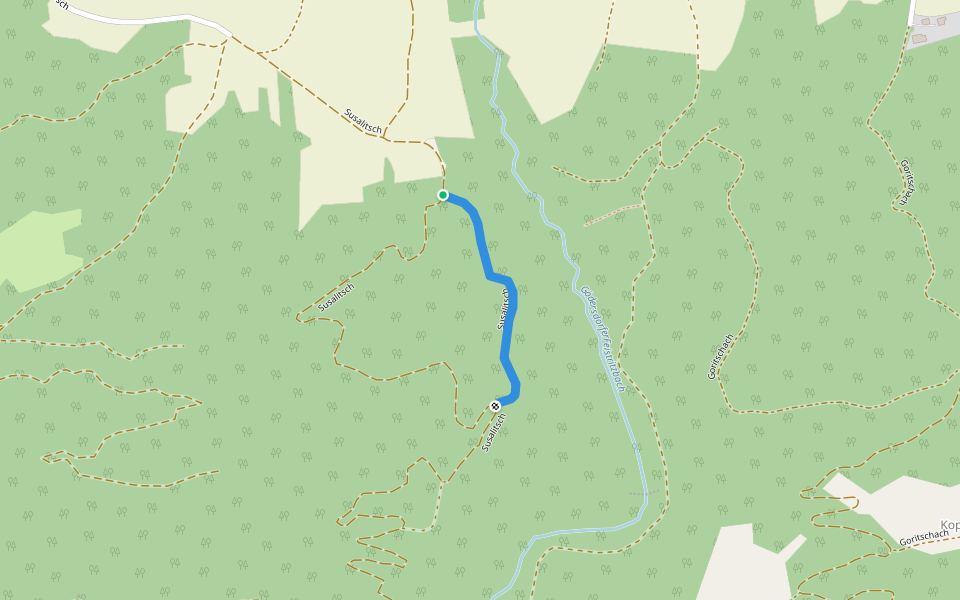 Susalitsch walking route map in Villach