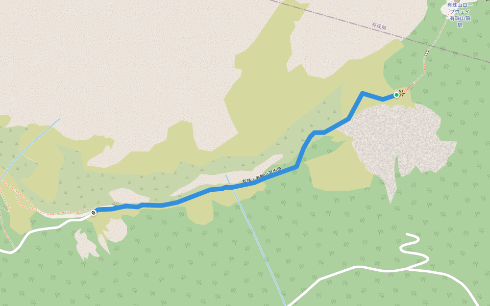 有珠山外輪山遊歩道 walking route map in Sobetsu