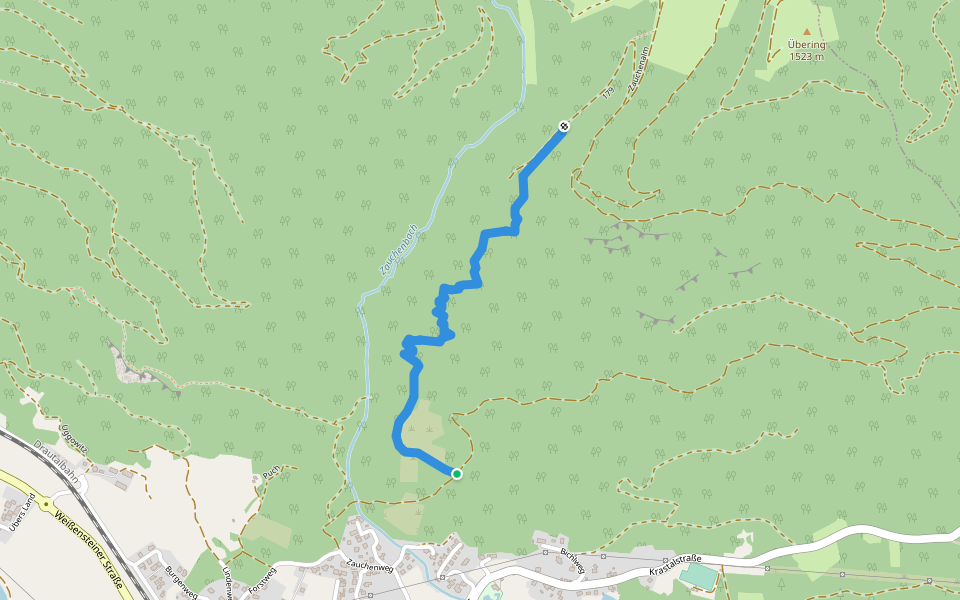 Wandsteig walking route map in Puch