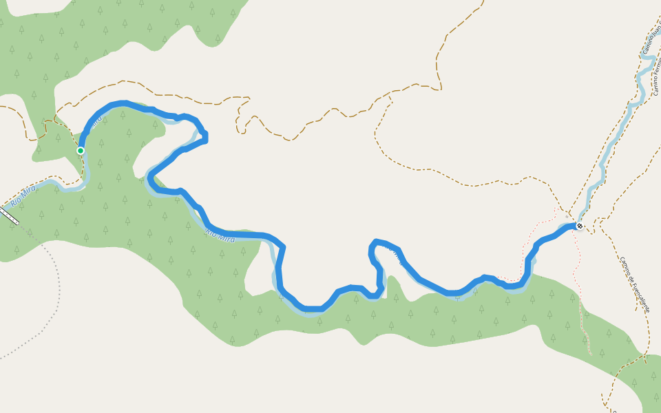 De Mira a Villa Paz walking route map in Mira