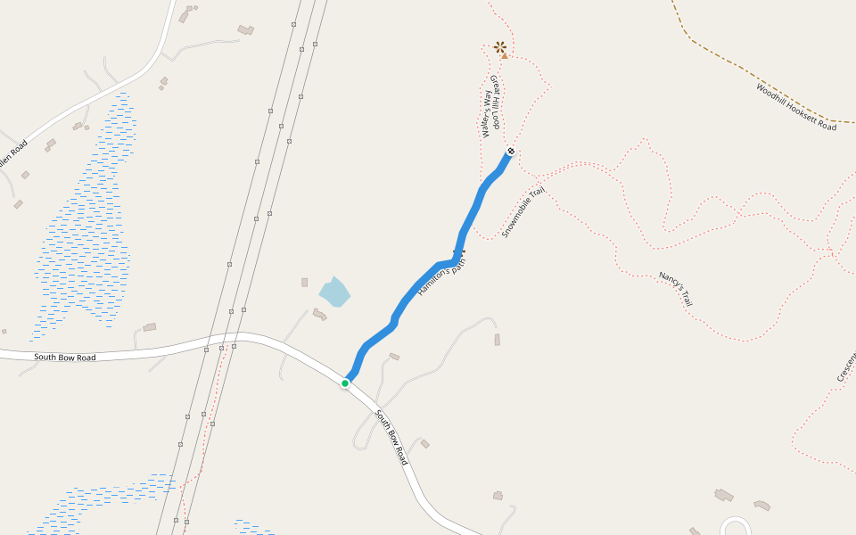 Hamilton's path walking route map in Bow