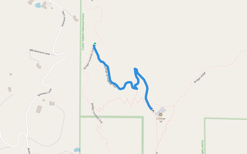 College 'M' Popular Trail