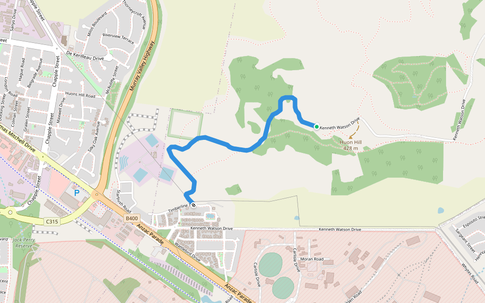 But But Track walking route map in Bandiana