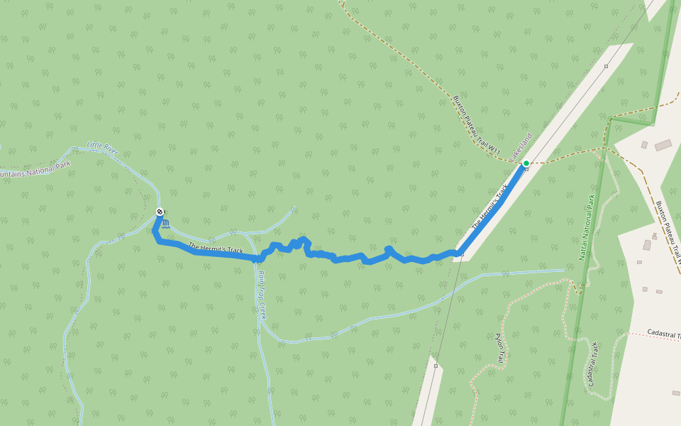 The Hermit's Track walking route map in Buxton