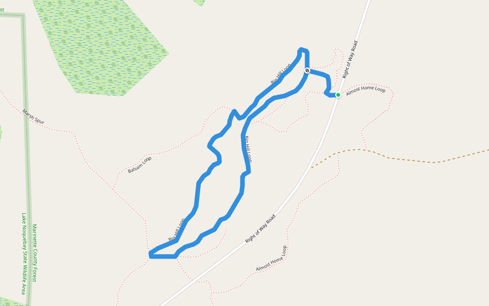 Big Hill Loop walking route map in Porterfield