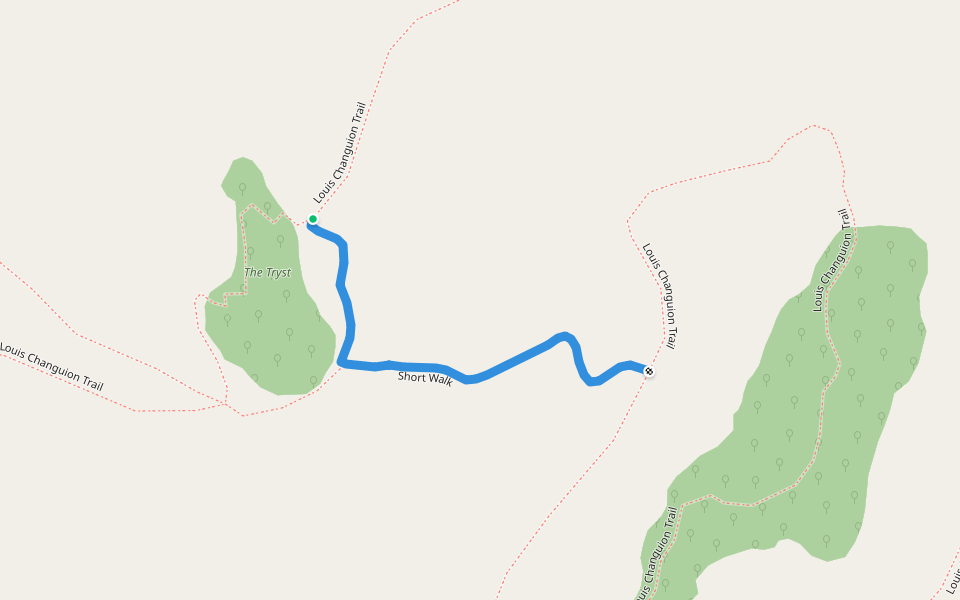 Short Walk walking route map in Haenertsburg