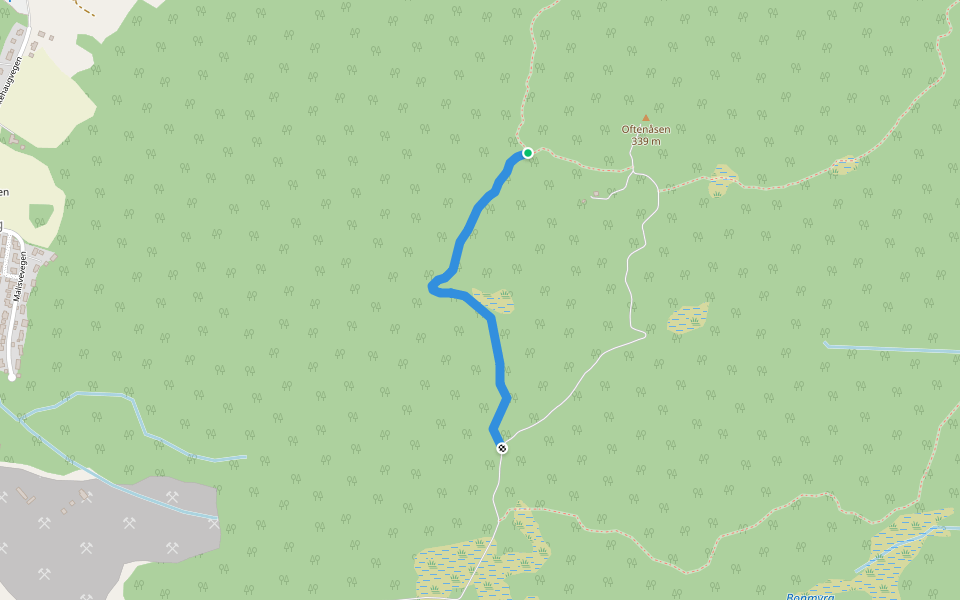 Siste utvei walking route map in Steinkjer