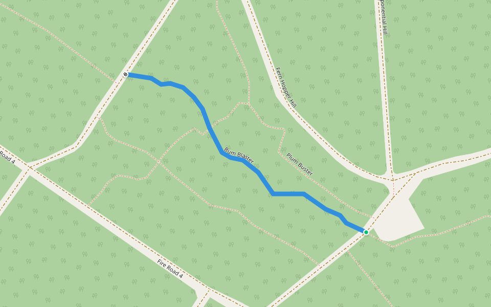 Bum Blaster walking route map in Brandon