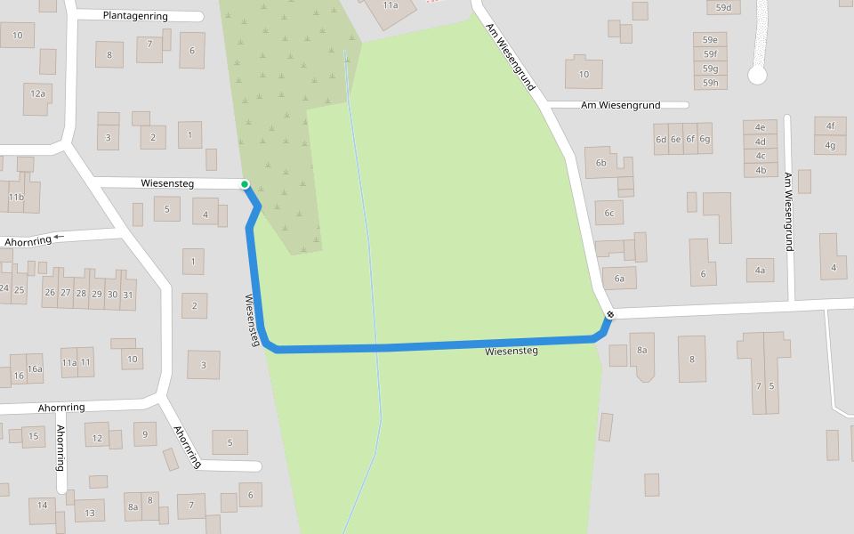 Wiesensteg walking route map in Sanitz