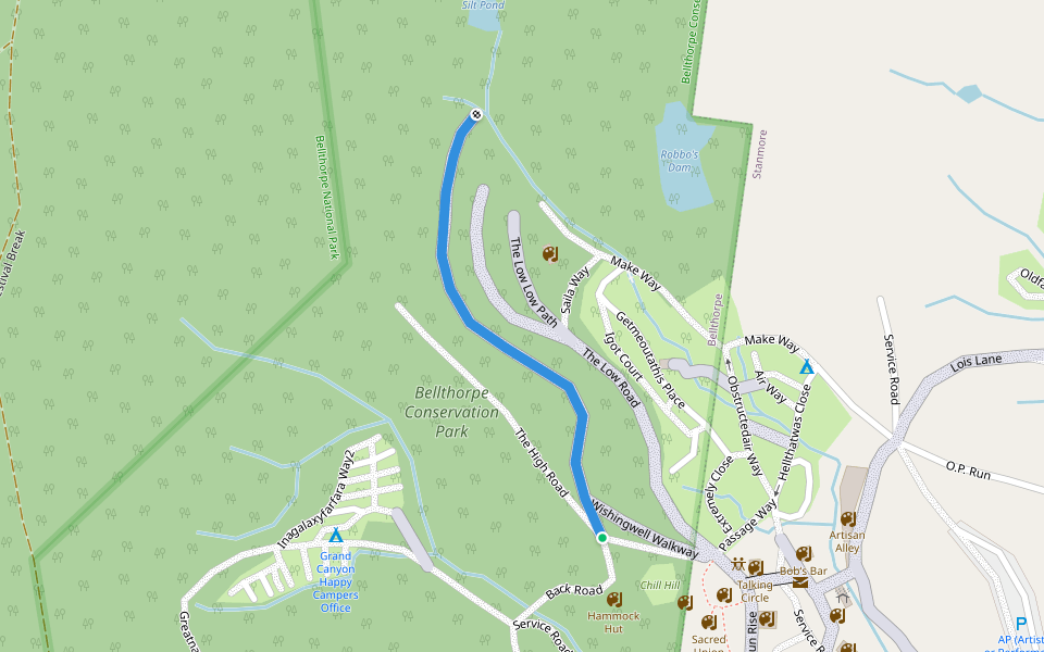 The Middle Path walking route map in Bellthorpe