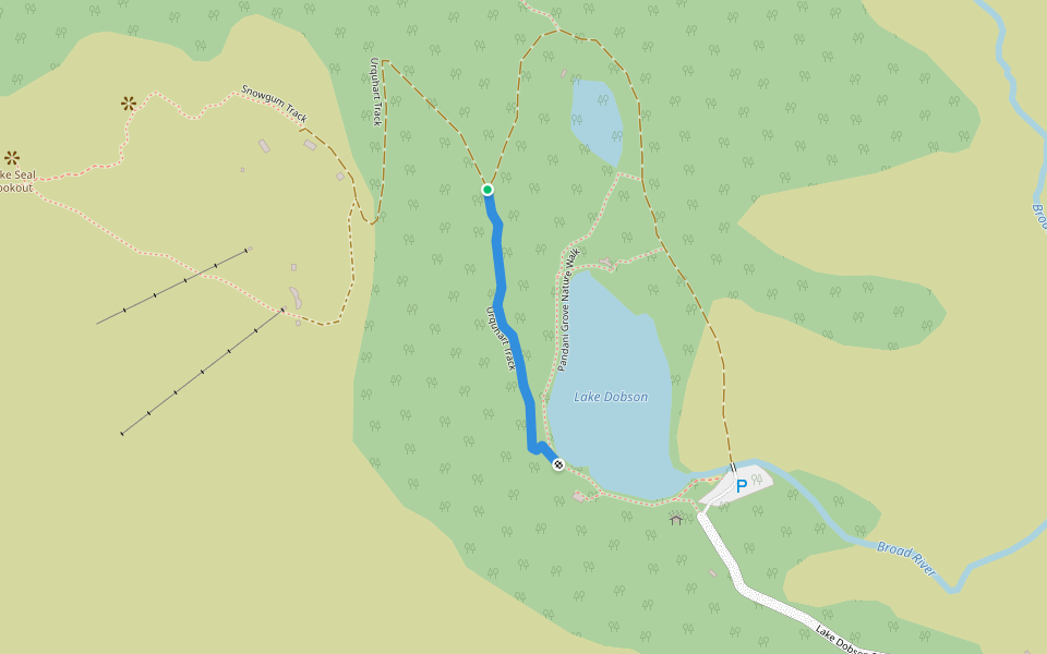 Urquhart Track walking route map in Mount Field