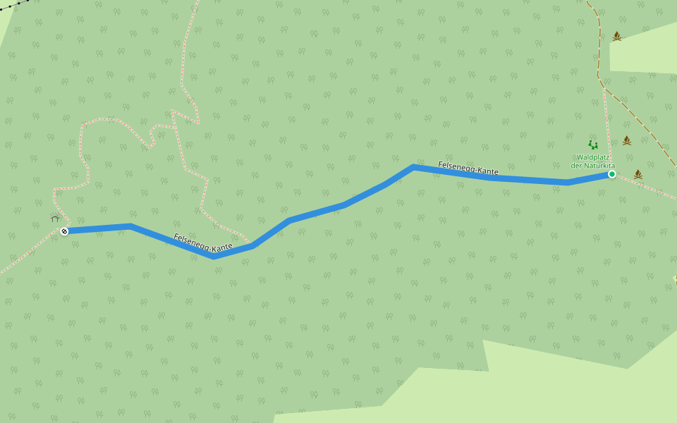 Felsenegg-Kante walking route map in Adliswil