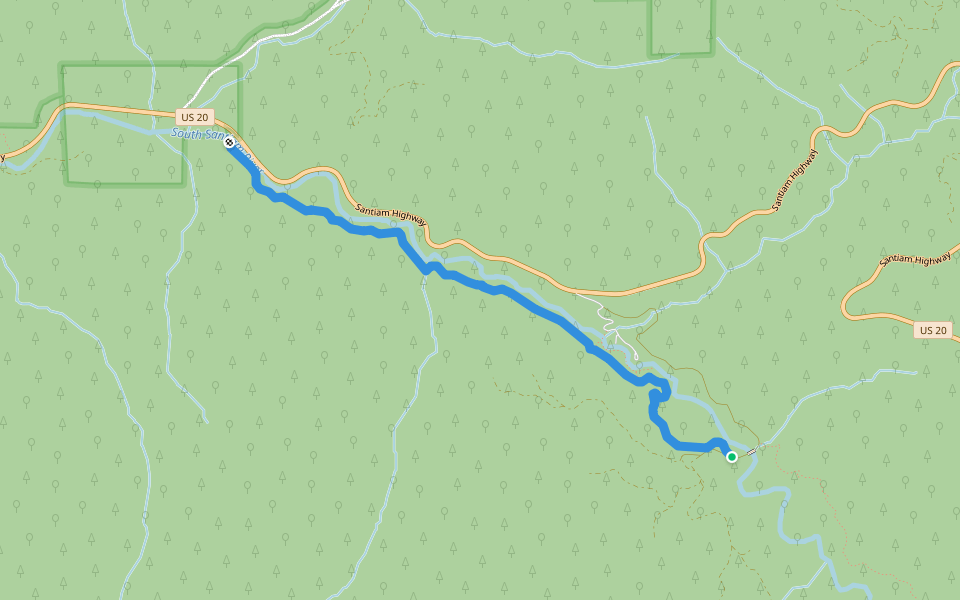 Santiam Wagon Rd. Trail (#3413) walking route map in Upper Soda