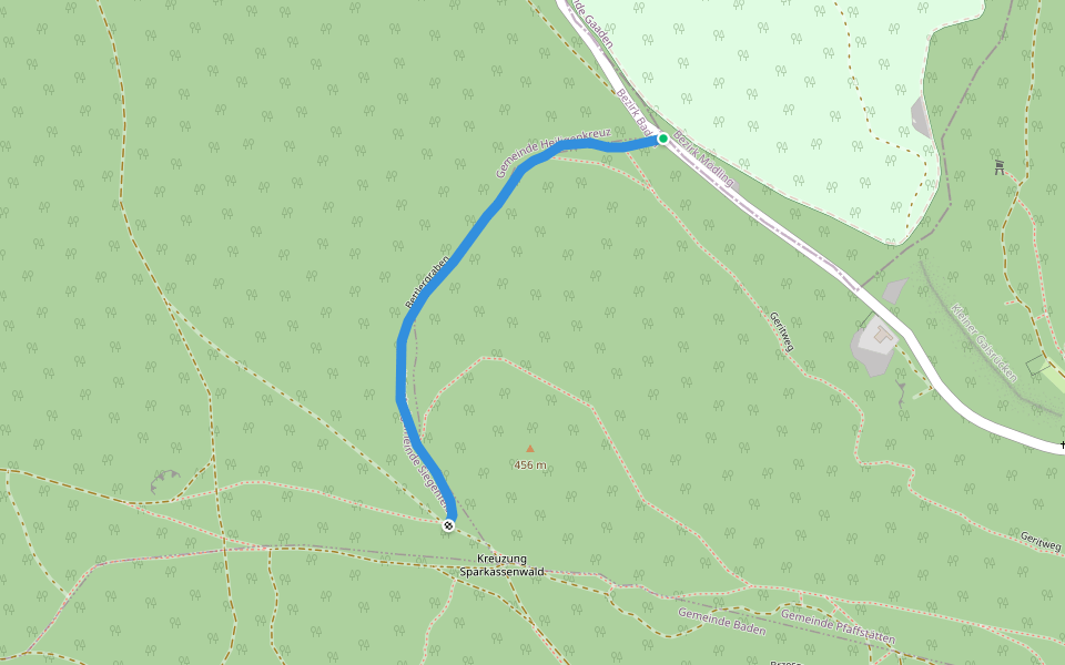 Bettlergraben walking route map in Pfaffstätten