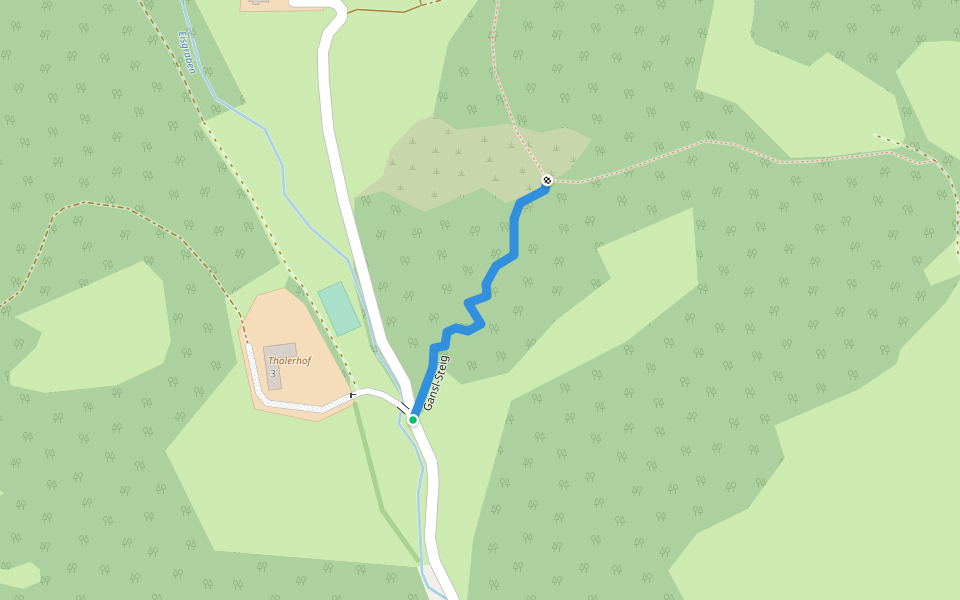 Gansl-Steig walking route map in Nöstach