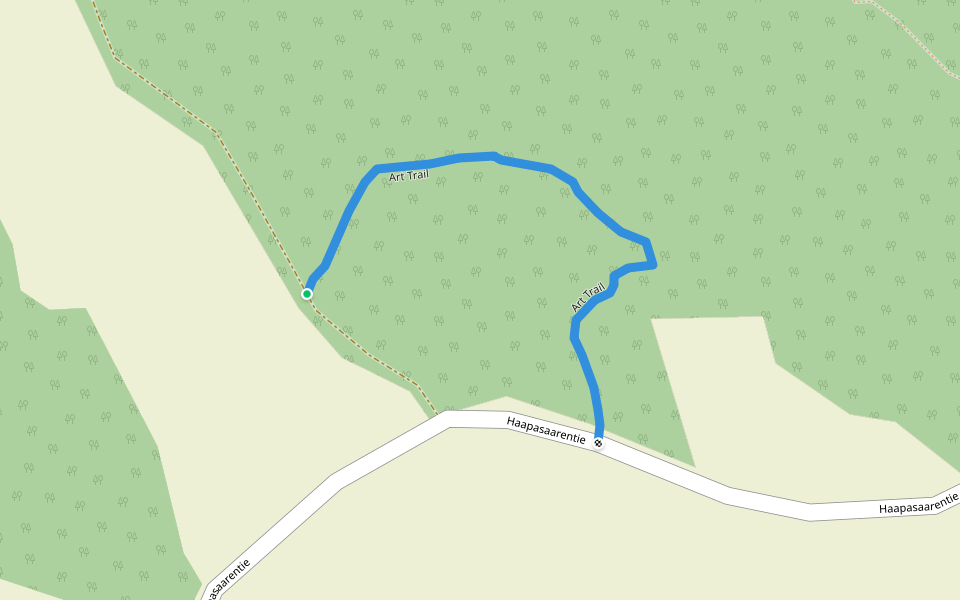 Art Trail walking route map in Hyvinkää