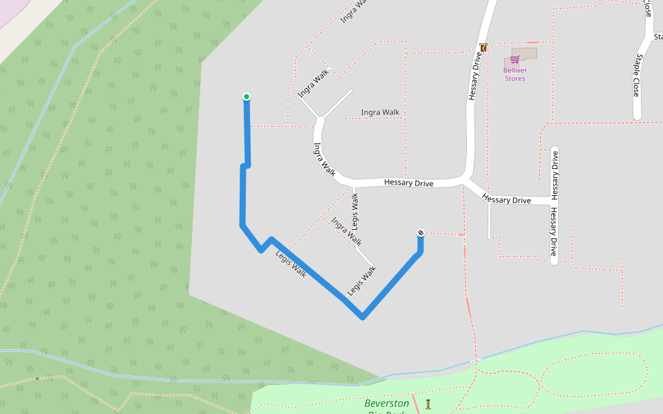 Legis Walk walking route map in Roborough