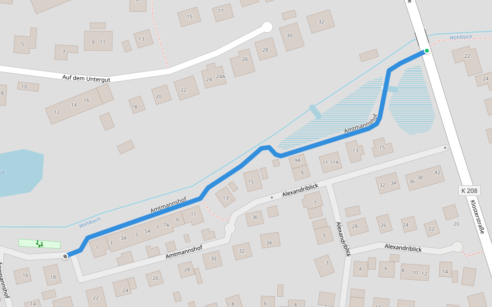 Amtmannshof walking route map in Springe