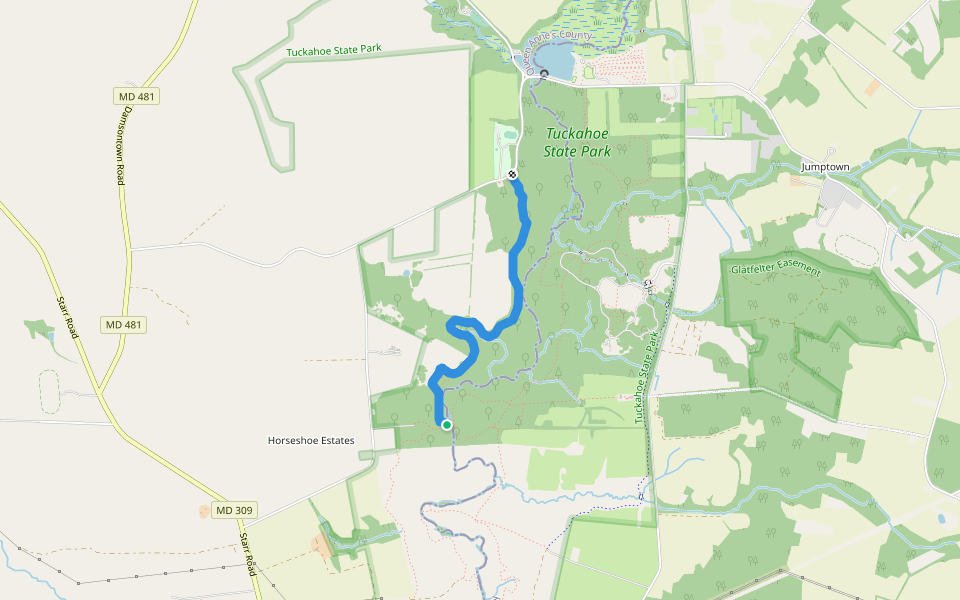 Pee Wee's Trail walking route map in Queen Anne