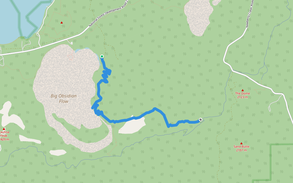 Lost Lake Trail #3958.2 walking route map in La Pine