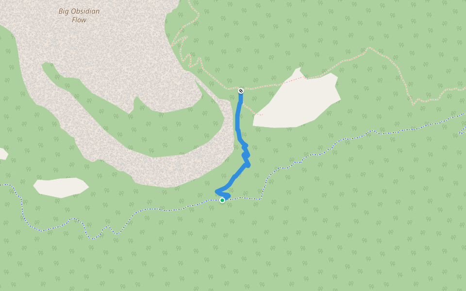 Lost Lake South Trail walking route map in La Pine