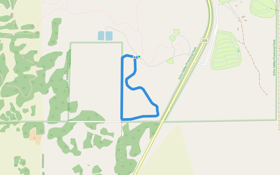 Horse Trail walking route map in Fort Qu'Appelle
