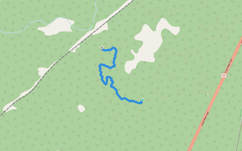 Willow View walking route map in Macdowall