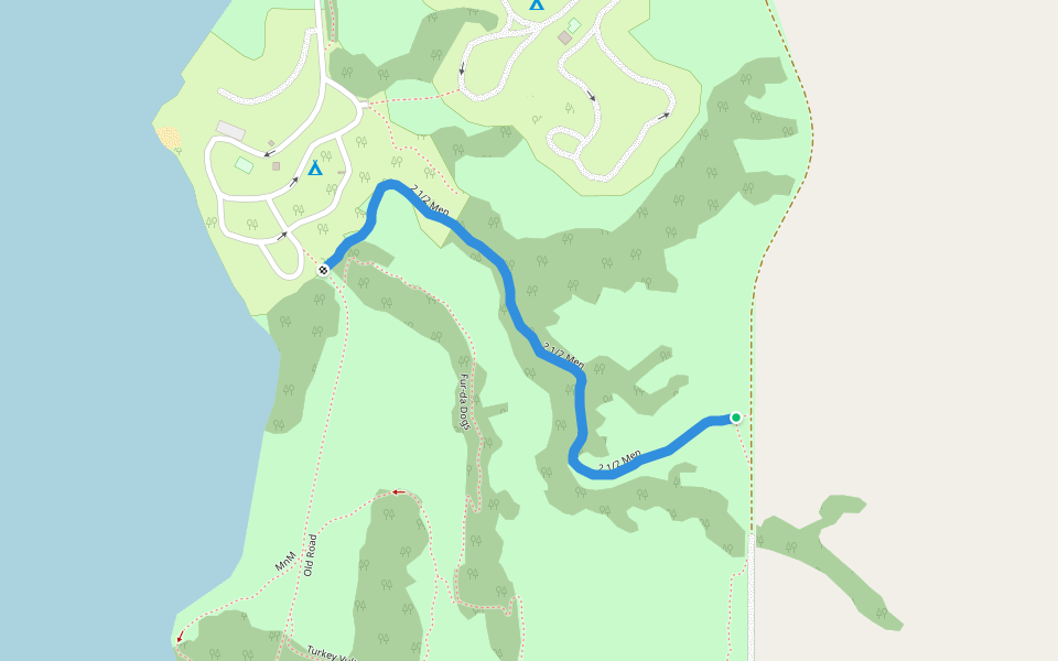 2 1/2 Men walking route map in Dundurn