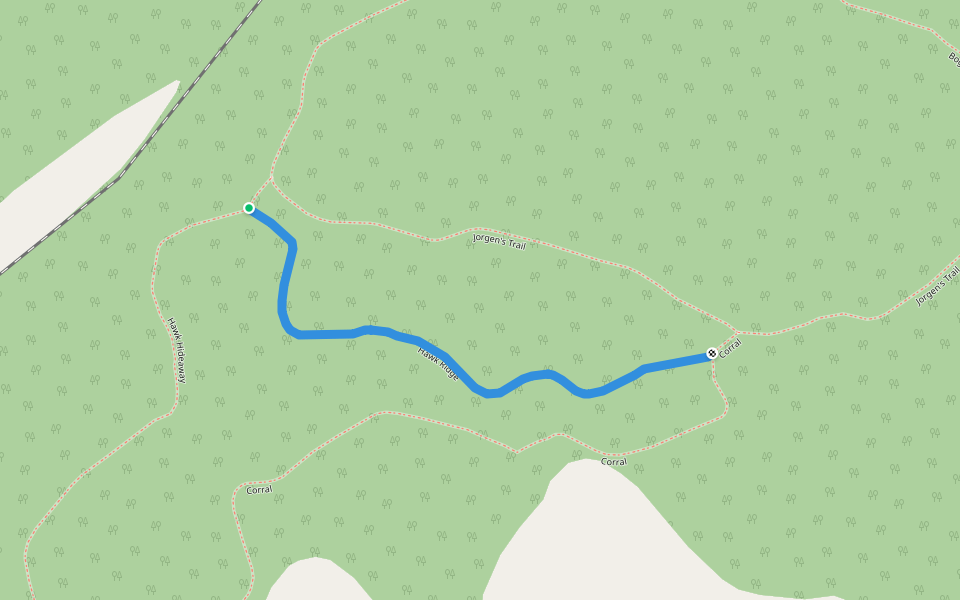 Hawk Ridge walking route map in Macdowall