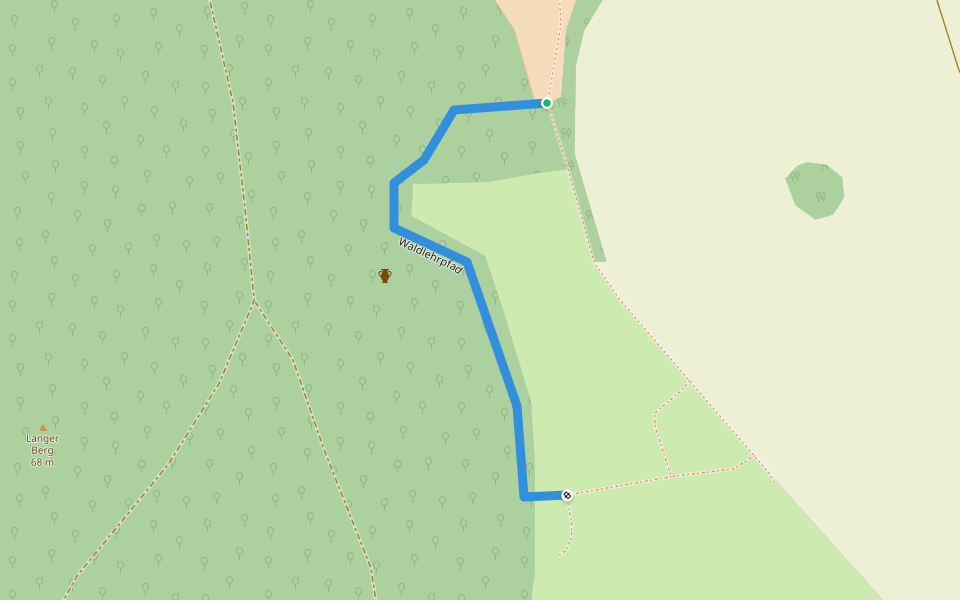 Waldlehrpfad walking route map in Lelkendorf