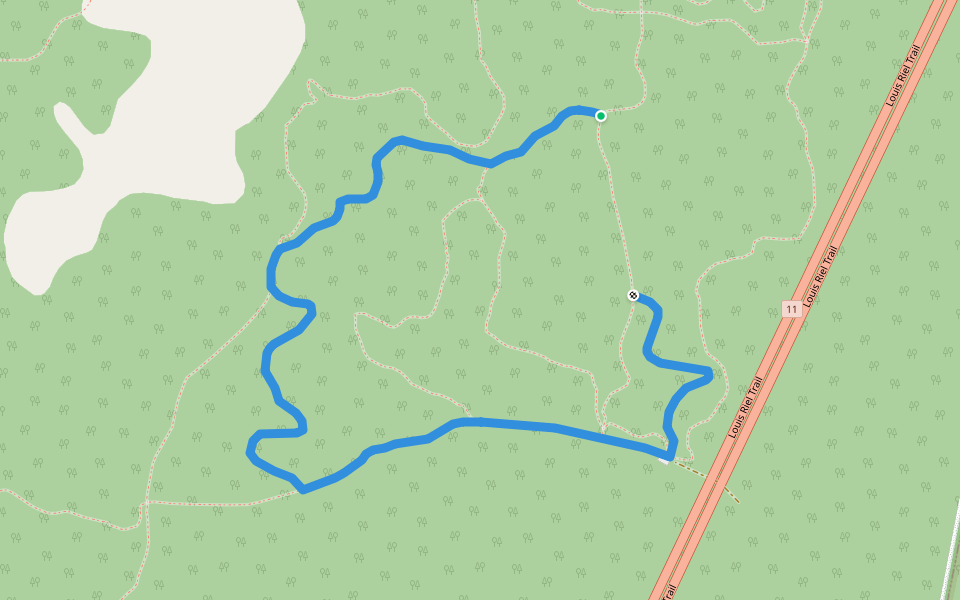 Eb's Trail walking route map in Macdowall