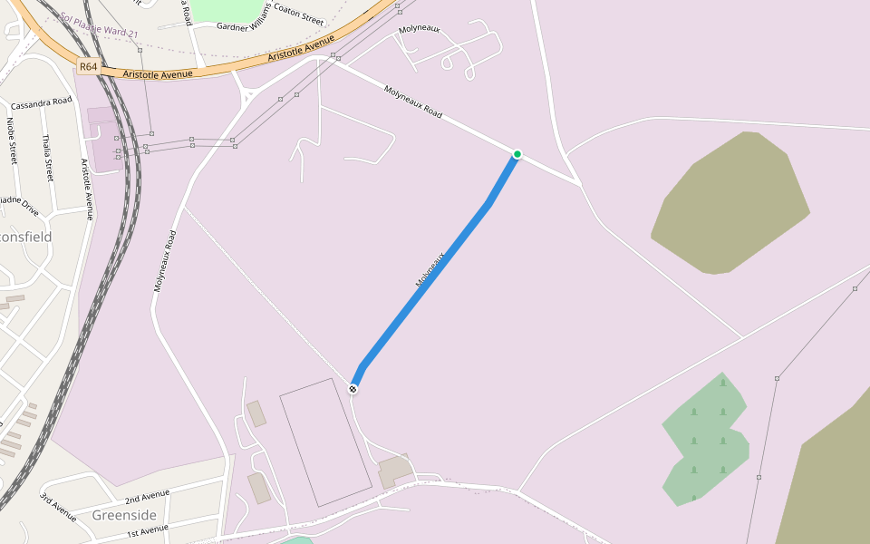 Molyneaux walking route map in Griekwastad